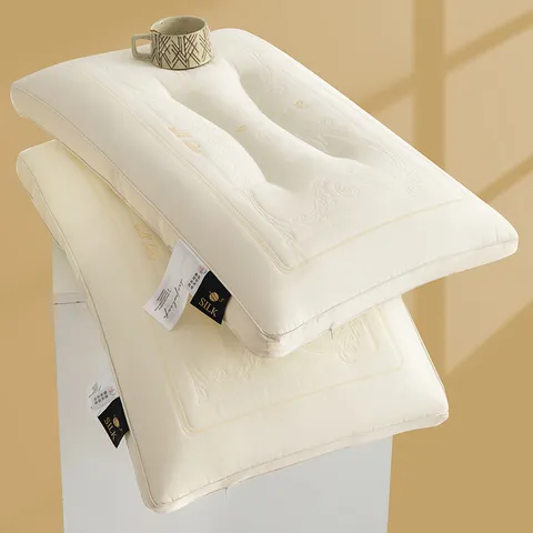 Butterfly 3D Embroidery Cervical Pillow Ergonomic Neck Support Bed Pillow Modern Minimalist Breathable Off-White Bedding For Adults Home