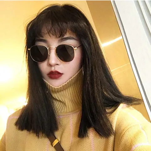 Harajuku Retro Round Metal Sunglasses UV400 Protection Classic 3447 Style Lightweight Unisex Fashion Sun Glasses