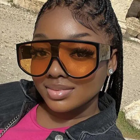 Oversized Shield Sunglasses For Women Men Fashion One Piece Lens Windproof Cyberpunk Wrap Around Shades UV400 Sunglasses