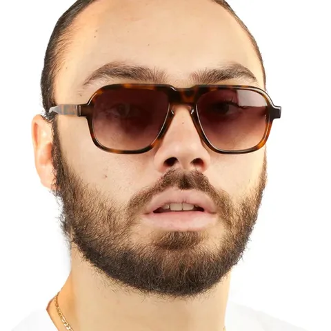 Retro Oversized Square Sunglasses For Men Women Fashion Vintage Pilot Frame UV400 Protection Driving Eyewear Outdoor Travel