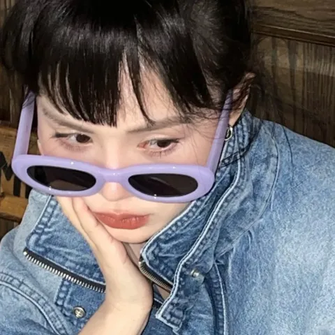Retro Oval Sonnenbrille Für Damen Koreanische Mode PC Rahmen AC Linse UV400 Schutz Sonnenbrille Für Strand Urlaub Party Stilvolle Brillen