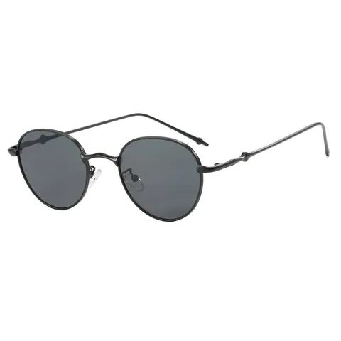 Small Round Metal Frame Sunglasses For Women 2024 Retro Minimalist Alloy Sun Glasses With UV400 Protection Fashion Eyewear