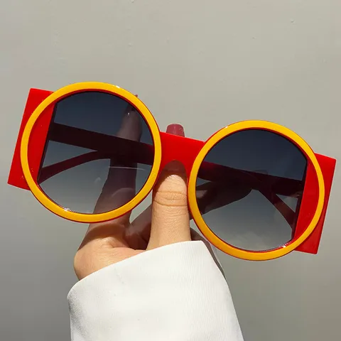 Fashion Oversized Geometric Sunglasses For Men Women Hip Hop Y2K Streetwear Contrast PC Frame AC Lens UV400 Sun Glasses Party Eyewear