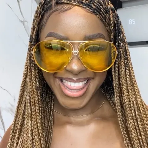 Fashion Retro Aviator Sunglasses For Women Metal Frame Large Square Sun Protection UV400 New Eyewear Outdoor Driving Daily Wear Accessories