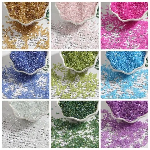 2mm Glass Seed Beads Silver Lined Tube Beads For DIY Bracelet Jewelry Making Cross Stitch Handmade Beads Accessory