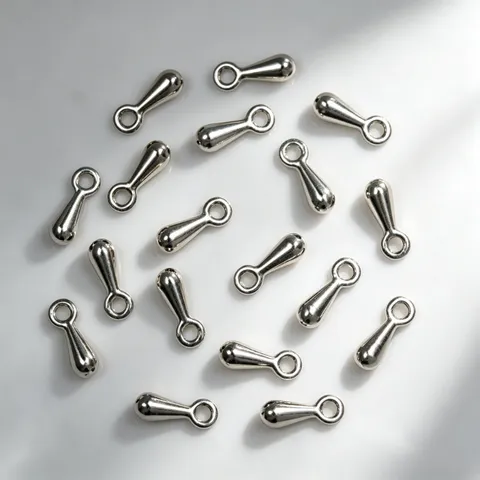 DIY Alloy Water Drop Pendant Connector For Jewelry Making Necklace Bracelet Extension Chain End Gold Silver Plated Metal Beads Findings