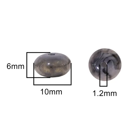 Perles Vrac Rondelle En Résine Motif Marbré Espaceurs Abacus Géométriques Pour Bricolage Bracelet Collier Fabrication De Bijoux Artisanat