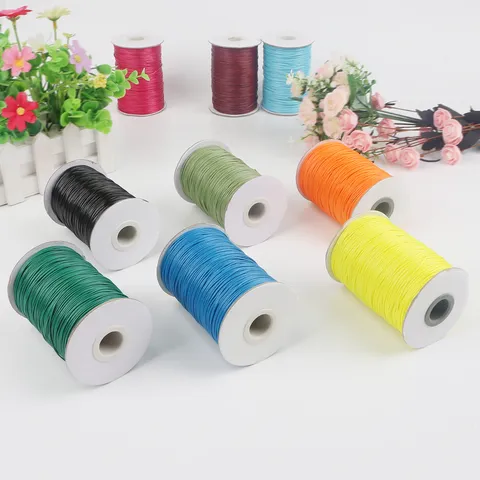 Cordón Encerado Coreano Cuerda Trenzada Cuero de Imitación para Creación de Joyas DIY Pulsera Collar Materiales Artesanales Accesorios Joyería