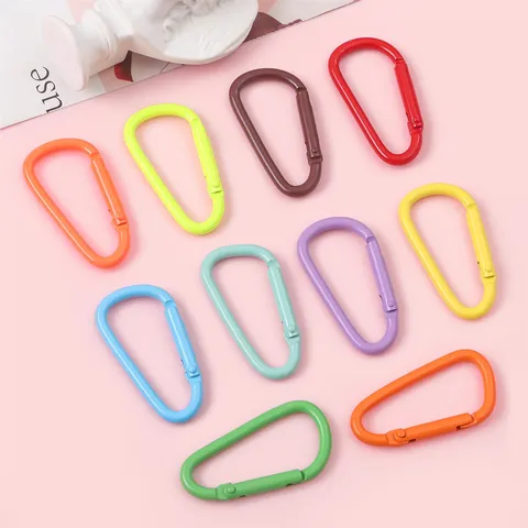 Kleurrijke Aluminiumlegering D-Ring Karabijnhaak Sleutelhanger Haak DIY Sieraden Accessoires Tas Ophanggesp Gespoten Connector