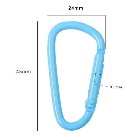 Kleurrijke Aluminiumlegering D-Ring Karabijnhaak Sleutelhanger Haak DIY Sieraden Accessoires Tas Ophanggesp Gespoten Connector