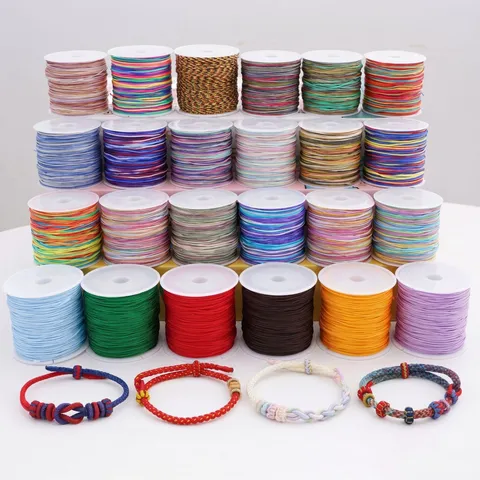Cordon Tressé en Polyester de Haute Qualité Fil de Jade de Taïwan Pour La Fabrication de Bijoux DIY Nœud Chinois Pendentif Collier Bracelet Accessoires