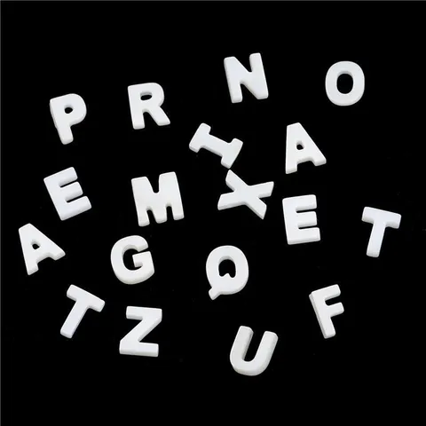 Natürliche Süßwassermuschel Alphabet Buchstaben Perlen Für DIY Schmuckherstellung Handgefertigte Ohrring Halskette Anhänger