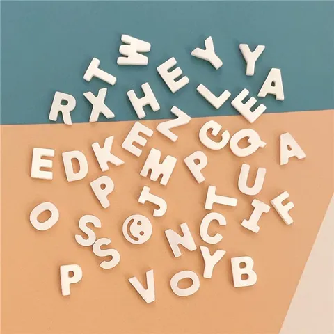 Natürliche Süßwassermuschel Alphabet Buchstaben Perlen Für DIY Schmuckherstellung Handgefertigte Ohrring Halskette Anhänger