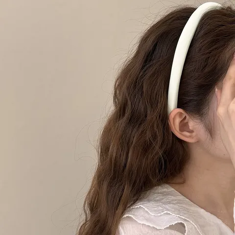 Chic Minimalistisch Einfarbig Gepolstert Stirnband Für Damen Bonbonfarben Stoff Haarreif Täglich Gesichtswaschen Haarschmuck