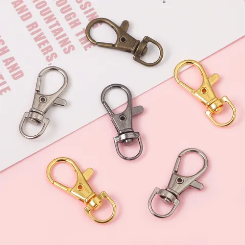 Vintage Alloy Lobster Clasp Swivel Trigger Clips For DIY Keychain Making Jewelry Findings Antique Bronze Gold Silver Hook Accessories