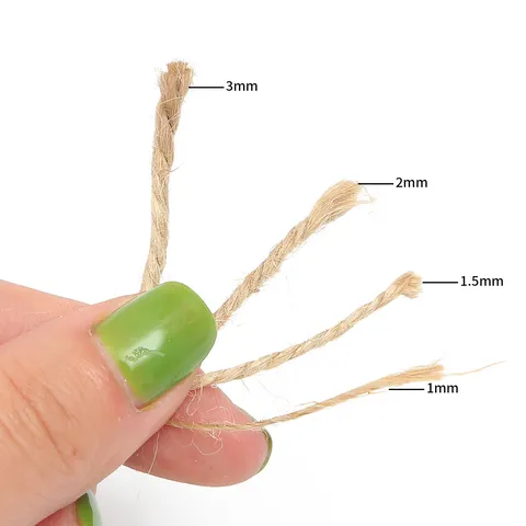 Natural Vintage Jute Twine For DIY Crafts Handmade Hemp Rope Spool For Photo Hanging Gift Wrapping Flower Pot Decoration Rustic Braided Cord