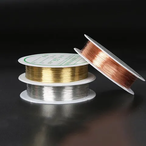 Multi-Size Jewelry Copper Wire For DIY Bracelet Necklace Making Metal Beaded Cord Silver Gold Red Copper Craft Shaping Wire