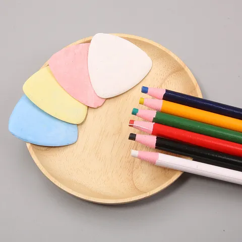 Professional Tailor Chalk Triangle Sewing Chalk Pieces Fabric Marker Pencil Set For Dressmaking DIY Sewing Marking Tool Accessories