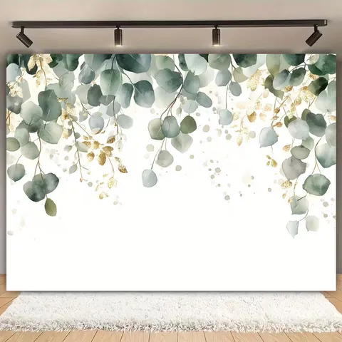 Frische Eukalyptusblätter Thema Fotografie Hintergrund Aquarell Botanik Druck Hintergrund Für Geburtstag Party Dekoration Studio Wand Deko