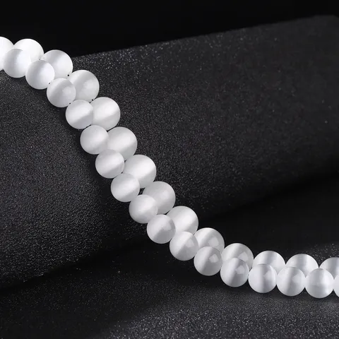 Round Cat Eye Glass Beads Multicolor Polished Loose Spacer Beads For Diy Jewelry Making Bracelets Necklaces Handmade Accessories