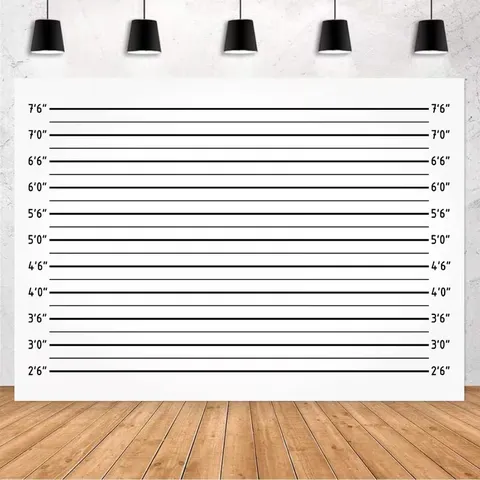 Detective Theme Mugshot Backdrop Police Height Measurement Chart Photography Background Murder Mystery Party Decoration Prop Banner Wall Tapestry