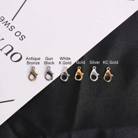 Cierres de Langosta de Aleación Fornituras de Joyería Para DIY Collar Pulsera Hacer Conectores de Metal Multicolor Piezas de Joyería