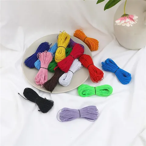 Durable Elastic Cord Colorful Round Rubber Band High Stretch For DIY Jewelry Making Sewing Craft Clothing Accessories Elastic Ribbon
