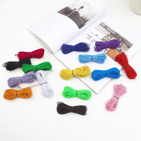 Durable Elastic Cord Colorful Round Rubber Band High Stretch For DIY Jewelry Making Sewing Craft Clothing Accessories Elastic Ribbon