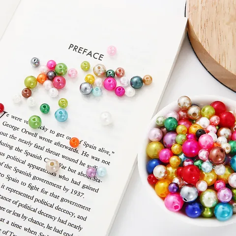 Round ABS Plastic Artificial Pearl Loose Beads For DIY Jewelry Making Bracelet Necklace Earring Craft Material Accessories