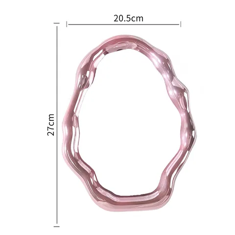 Nordic Style Cloud Shape Irregular Desktop Makeup Mirror Electroplated ABS Frame High Definition Cosmetic Mirror For Bedroom Bathroom Decor