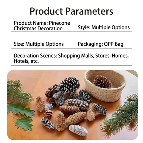 Natural Pine Cones Christmas Decorations For Wreath DIY Crafts Festive Home Decor American Pine Cones Ornaments For Holiday Party Accessory
