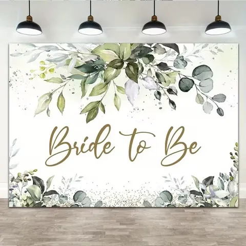 Fresh Floral Wedding Photography Backdrop She Said Yes Engagement Party Banner Polyester Backdrop Cloth For Photo Studio Prop