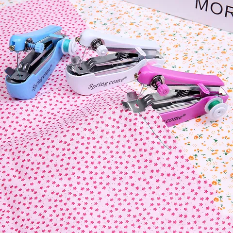 Manual Mini Sewing Machine Handheld Portable Household DIY Small Sewing Tool For Clothes Fabric Repairing Craft Sewing Machine