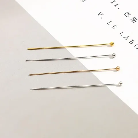 Metal Ball Head Pins DIY Jewelry Making Findings Round Pins For Earrings Necklaces Bracelets Beading Straight Pins Accessories