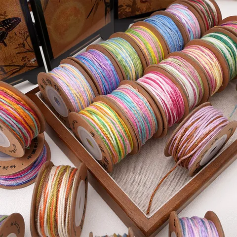 Sternenhimmel Farbverlauf Polyester Baumwolle Kordel Mit Goldmetallfaden Für DIY Handgefertigten Schmuck Armband Halskette Webseil