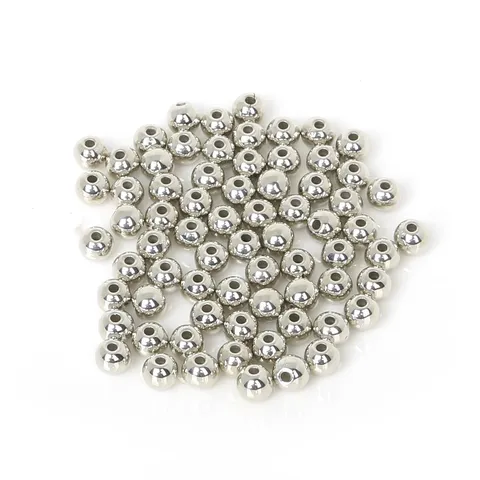 Electroplated Plastic CCB Round Spacer Beads Glossy Metallic Ball Beads For DIY Bracelet Necklace Making Handmade Jewelry Findings