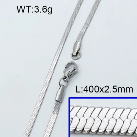 Unisex Stainless Steel Herringbone Snake Bone Chain Necklace Hip Hop Flat Blade Chain For Men Women Punk Jewelry Gift