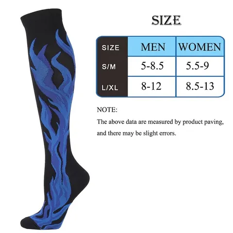 Chaussettes de Compression Sportives Au-dessus du Genou Course Athlétique Soins Infirmiers Soutien de Pression Nylon Respirant Unisexe Protège-jambes Chaussettes Longues