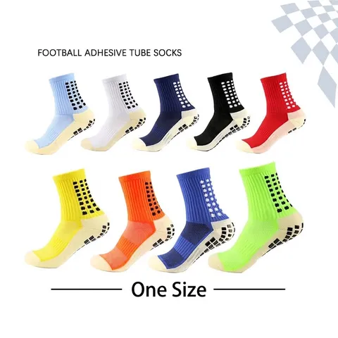 Unisex Antislip Voetbalsokken Middelhoog Ademend Polyester Grip Sokken Voor Hardlopen Voetbal Training Yoga Sport Sokken