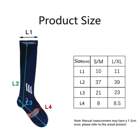 Unisex Kniehoge Compressiekousen Voor Hardlopen Sport Fitness Yoga Gegradueerde Druk Kuitsteun Antislip Sportkousen