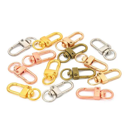 Alloy Heart Shape Swivel Spring Clasp Lobster Claw Clasps For DIY Jewelry Keychain Accessory Metal Lobster Clasp Findings