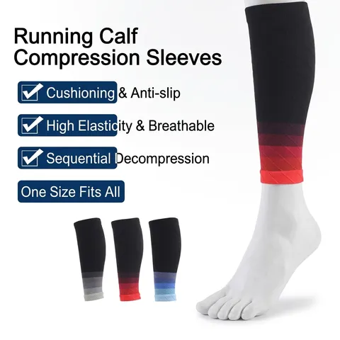 Unisex Sport Gradient Kompression Wadenstulpen Atmungsaktive Lauf Beinstulpen Für Radfahren Fitness Muskelunterstützung