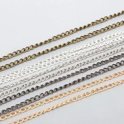 Iron Metal Jewelry Chain For DIY Earring Bracelet Necklace Extension Handcrafted Accessories Craft Material Supply