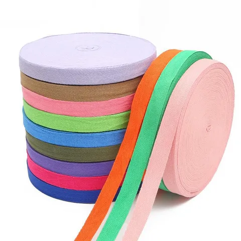 Herringbone Cotton Webbing Ribbon Tape For DIY Jewelry Earrings Hair Accessories Apparel Sewing Handcraft Materials Pack