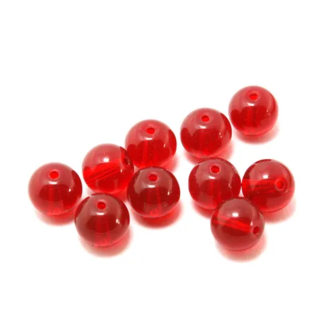 Polished Round Glass Loose Beads Multi-color Transparent Crystal Beads For DIY Jewelry Making Bracelet Necklace Handmade Craft Materials