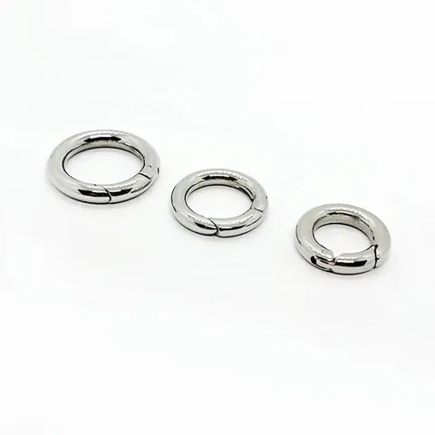 Roestvrij Stalen Ronde Veerring Gepolijste Metalen Gesp Voor Sleutelhangers Tas Handtas Sieraden Vinden DIY Connector Accessoire