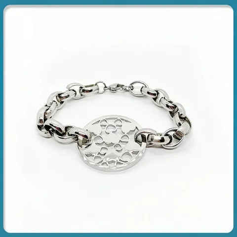Gioielli a Catena Con Ciondolo a Cuore in Acciaio Inossidabile Hip Hop Bracciale Collana a Maglie Grossa Esagerata per Donna Stile Lucido