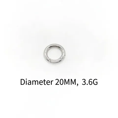 Roestvrij Stalen Ronde Veerring Gepolijste Metalen Gesp Voor Sleutelhangers Tas Handtas Sieraden Vinden DIY Connector Accessoire