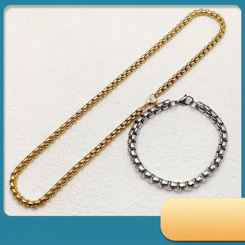 Collana a Catena Veneziana in Acciaio Inossidabile per Uomo Donna Bracciale a Catena Minimalista Placcato Oro Argento