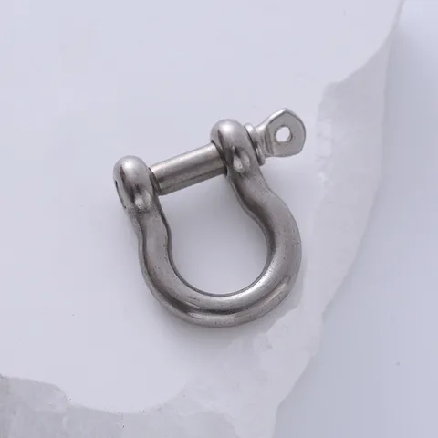 Fibbia a Ferro di Cavallo in Acciaio Inossidabile Anello a D Grillo a U DIY Accessori per Portachiavi Fatti a Mano Hardware
